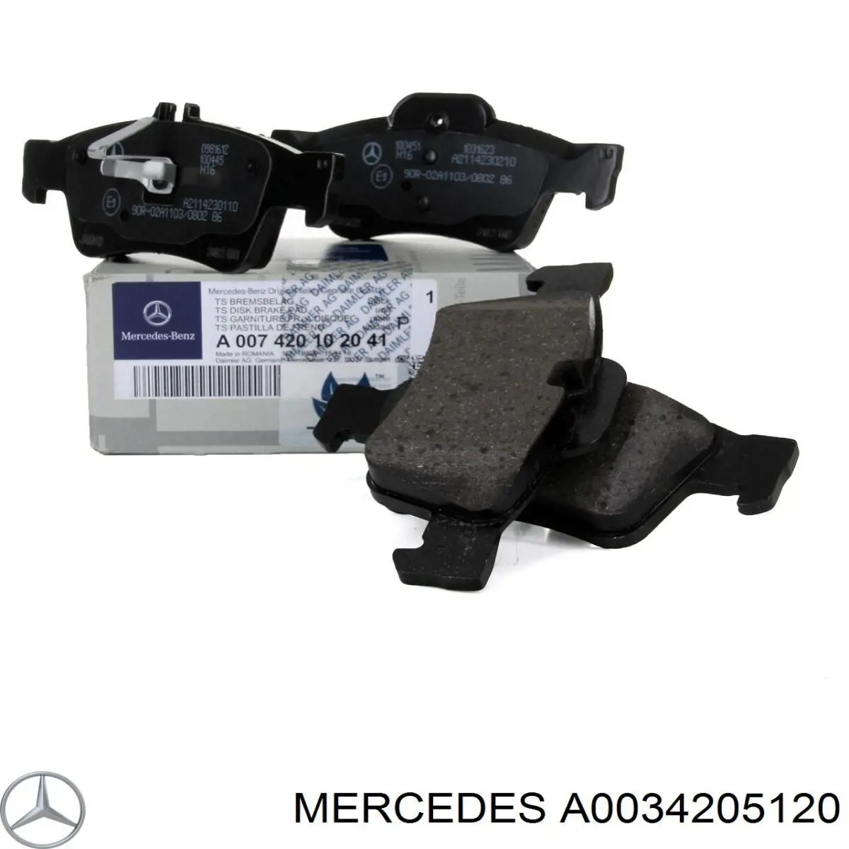 A0034205120 Mercedes pastillas de freno traseras