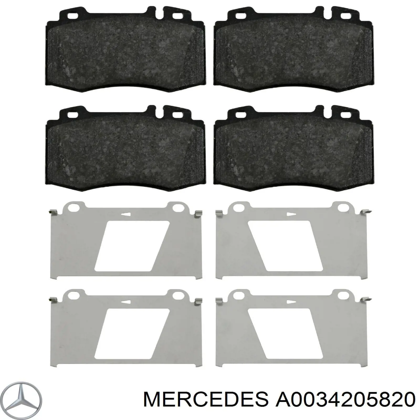 A0034205820 Mercedes pastillas de freno delanteras