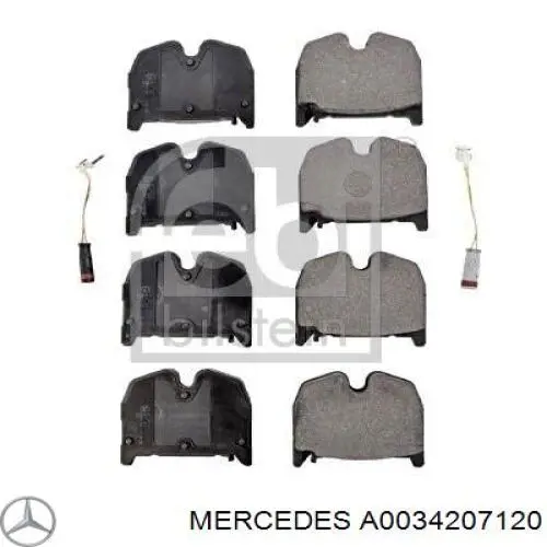 A0034207120 Mercedes pastillas de freno delanteras