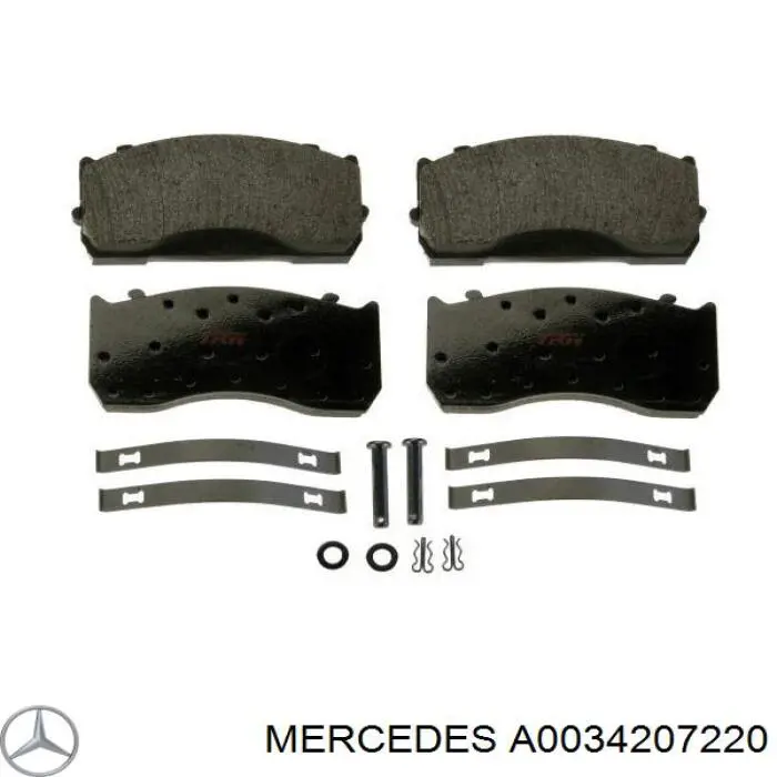 A0034207220 Mercedes pastillas de freno delanteras