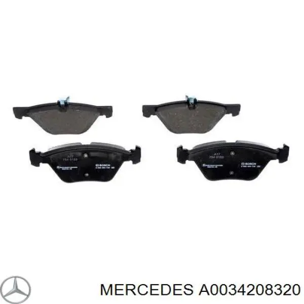 A0034208320 Mercedes pastillas de freno delanteras