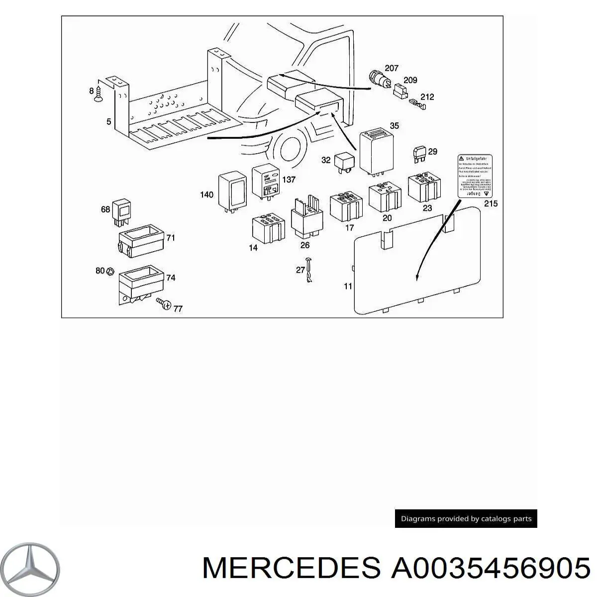 A0035456905 Mercedes unidad de control, calefacción / ventilación