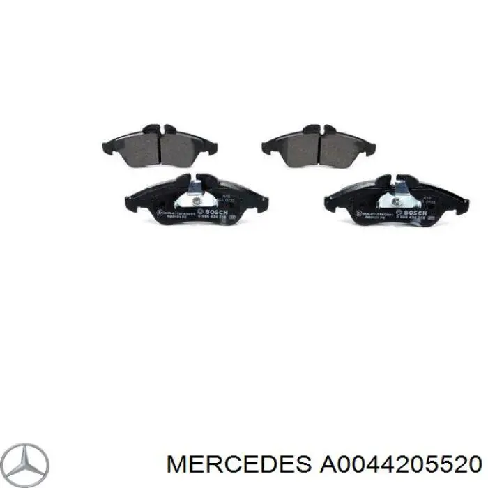 A0044205520 Mercedes pastillas de freno delanteras