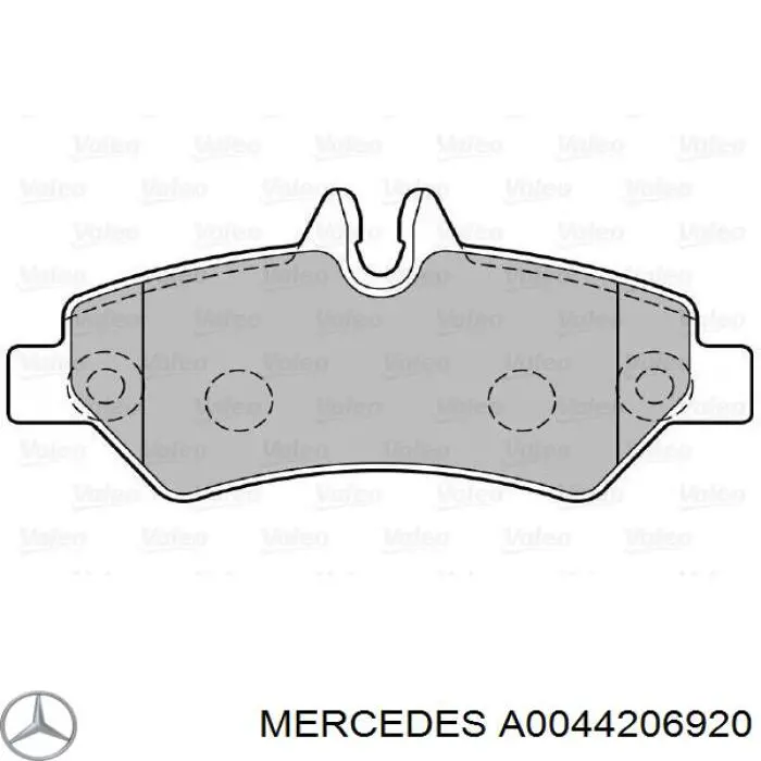 A0044206920 Mercedes pastillas de freno traseras