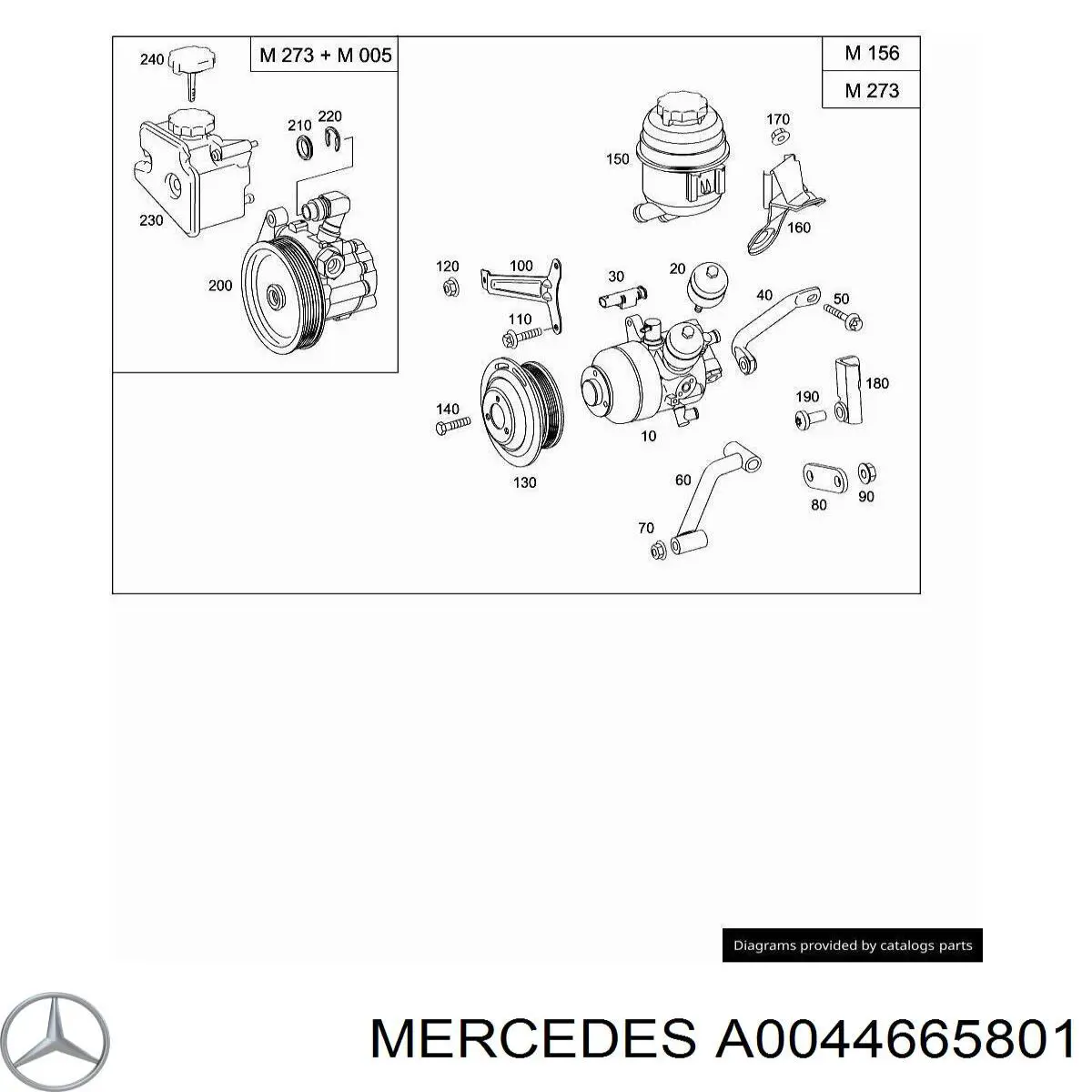 0054667101 Mercedes bomba hidráulica de dirección