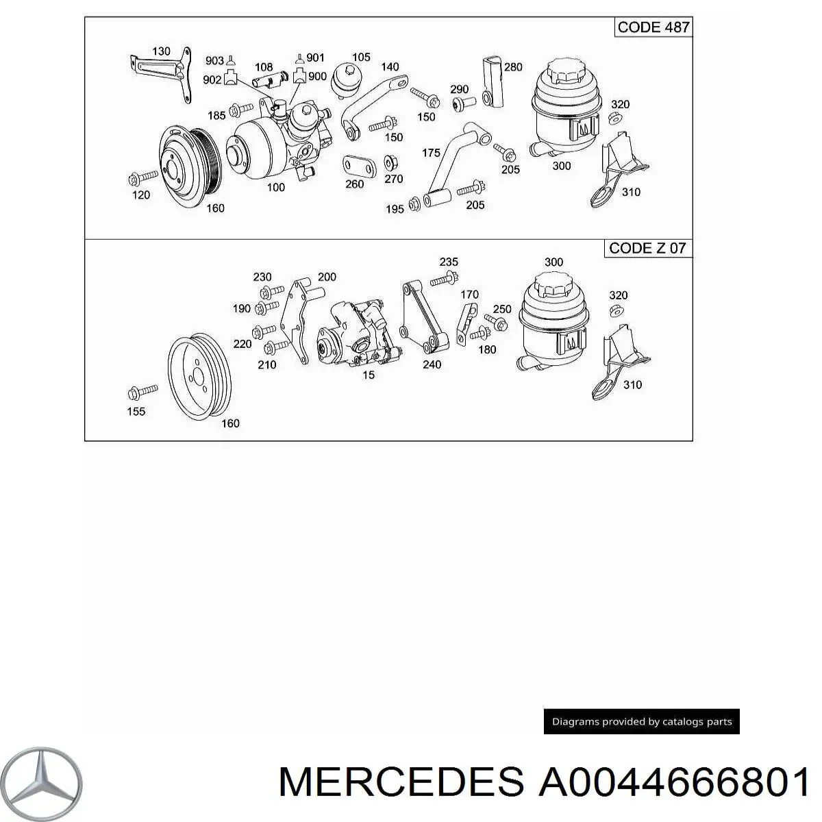 A004466680180 Mercedes bomba hidráulica de dirección