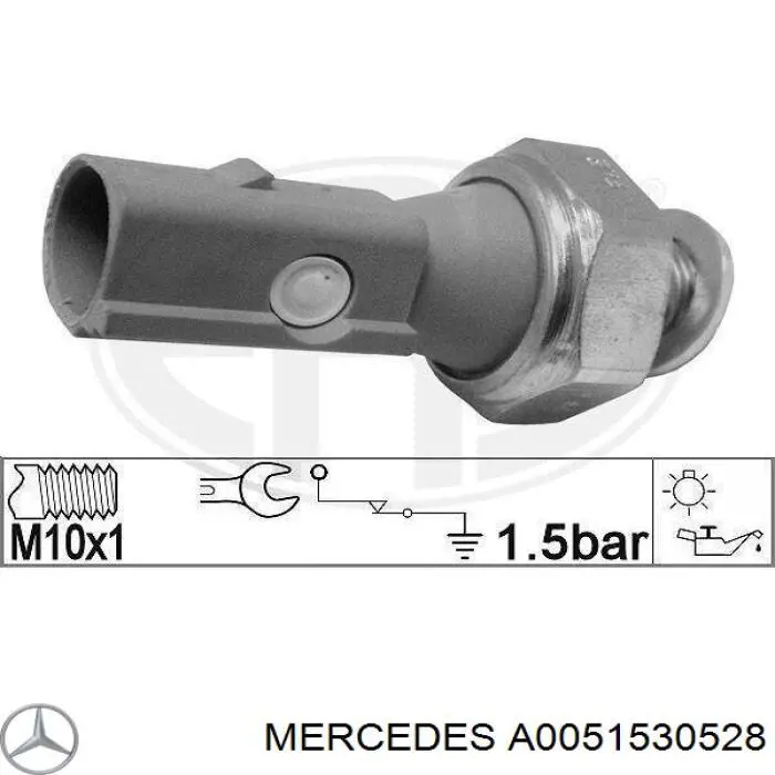 A0051530528 Mercedes indicador, presión del aceite