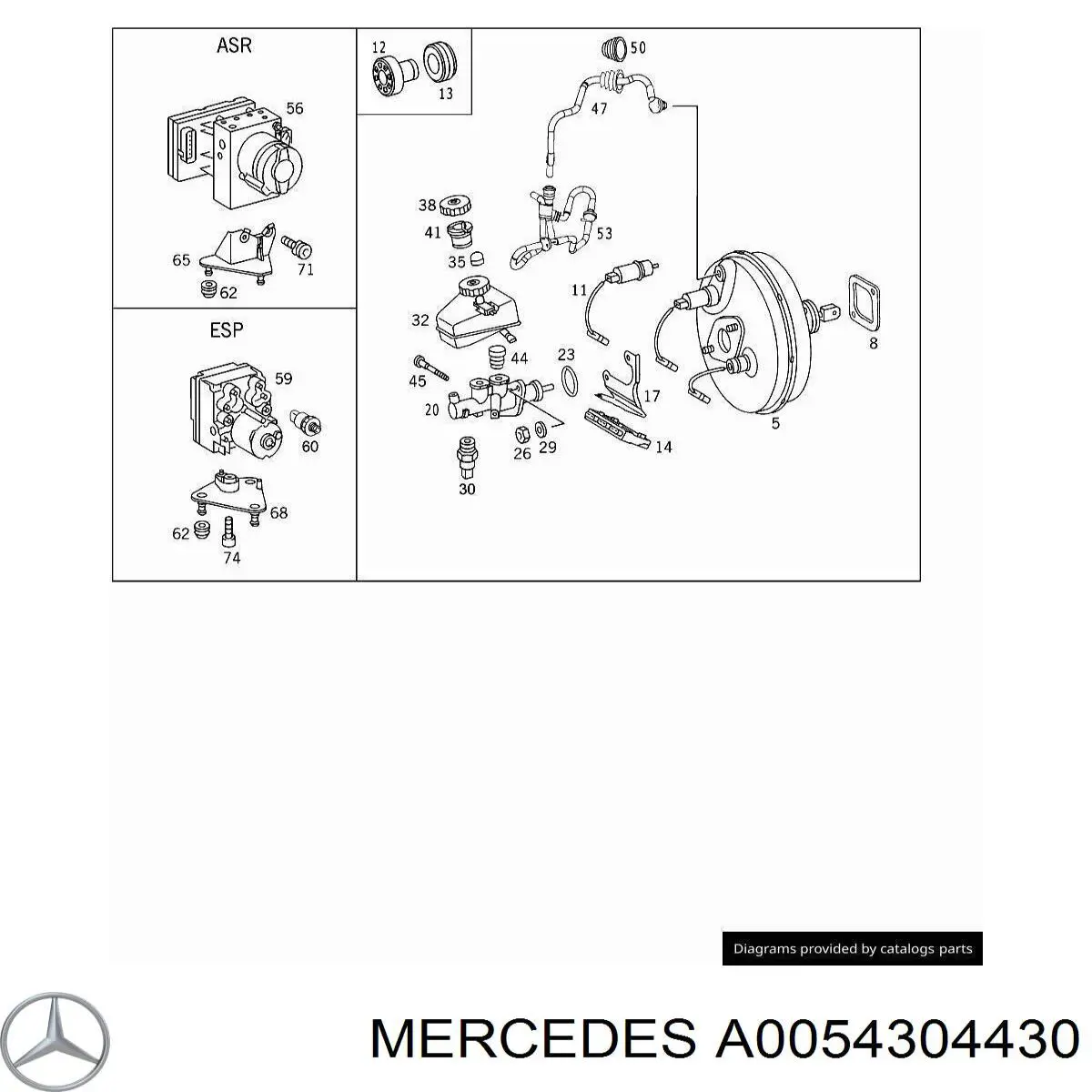 0054304430 Mercedes servofrenos