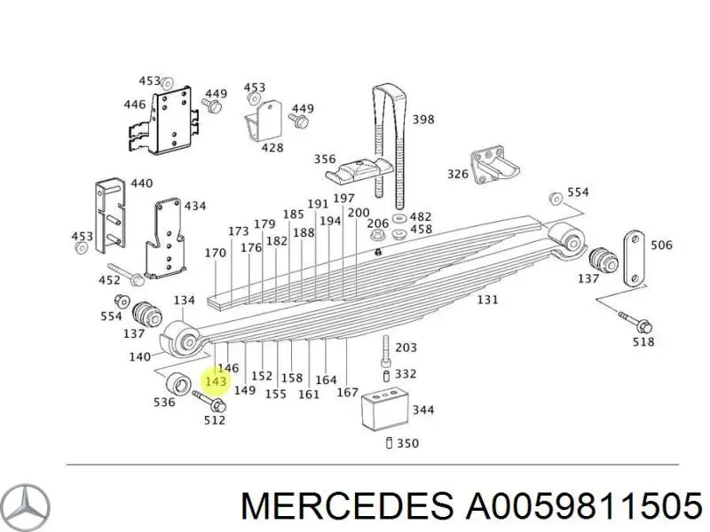 A0059811505 Mercedes cojinete de rueda delantero/trasero