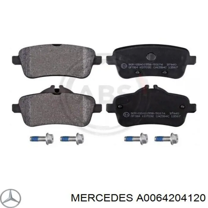 A0064204120 Mercedes pastillas de freno traseras