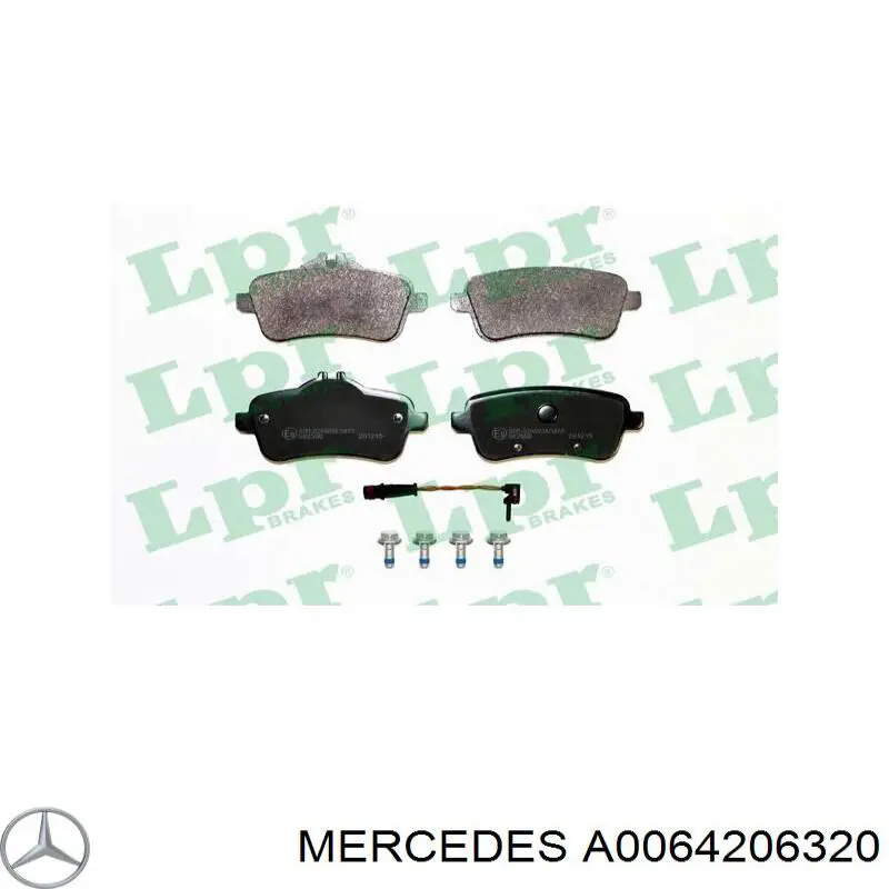 A0064206320 Mercedes pastillas de freno traseras