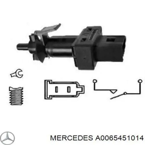 A0065451014 Mercedes interruptor de embrague