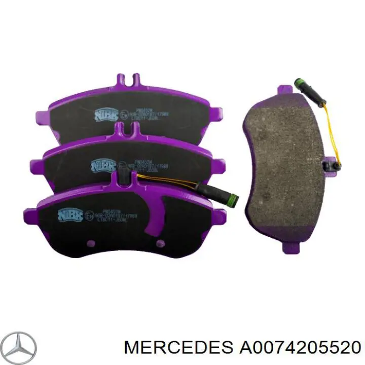 A0074205520 Mercedes pastillas de freno delanteras