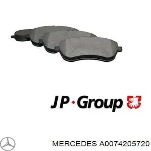 A0074205720 Mercedes pastillas de freno delanteras