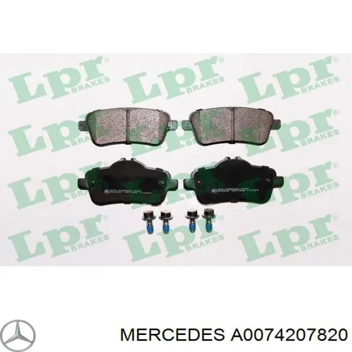 A0074207820 Mercedes pastillas de freno traseras