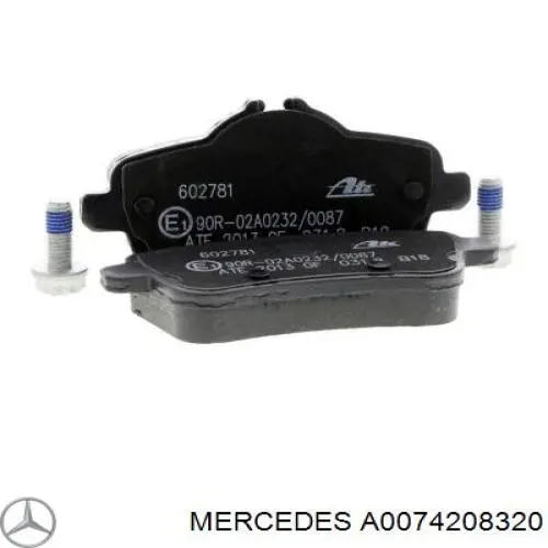 A0074208320 Mercedes pastillas de freno traseras