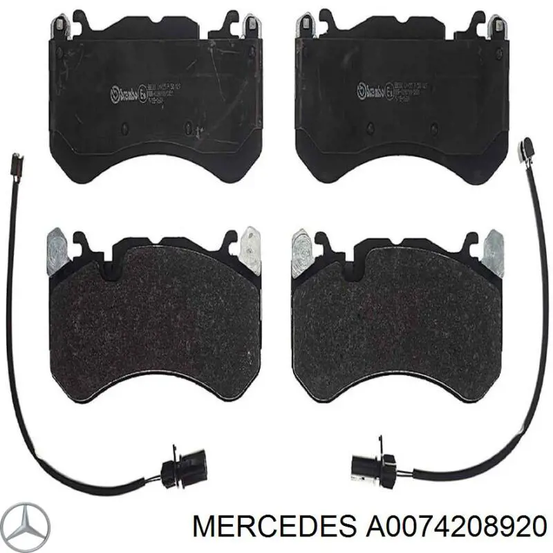 A0074208920 Mercedes pastillas de freno delanteras