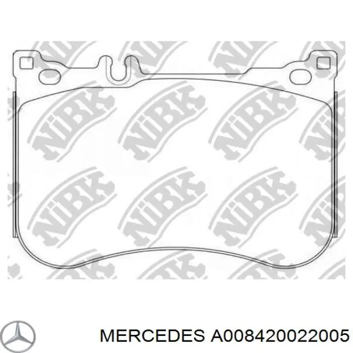 A008420022005 Mercedes pastillas de freno delanteras