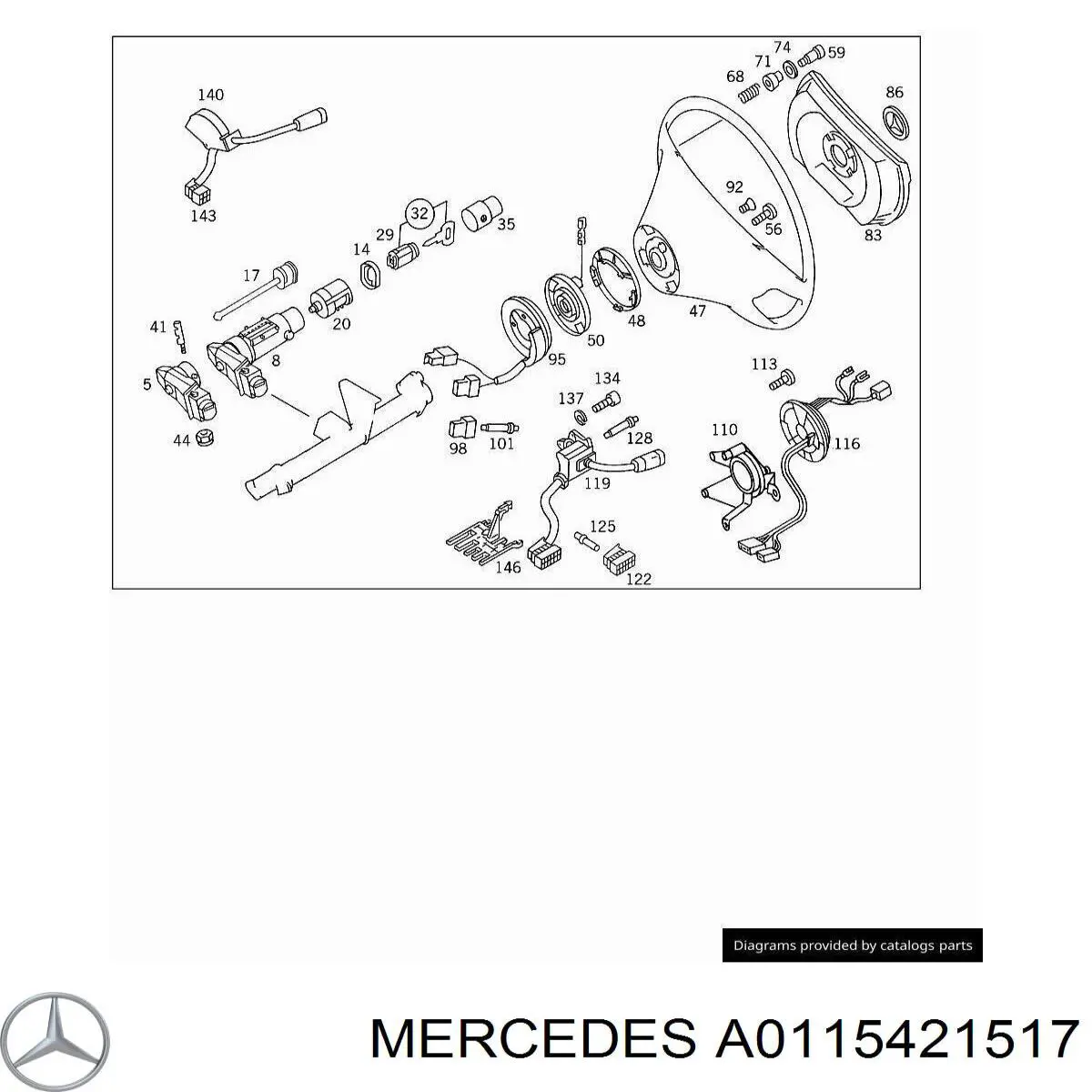 A0115421517 Mercedes sensor ángulo dirección