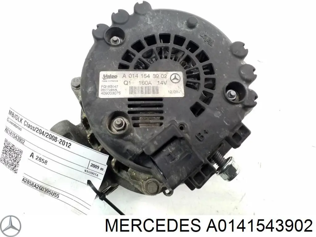 A0141543902 Mercedes alternador