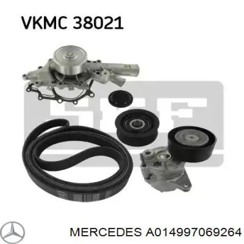 A014997069264 Mercedes correa trapezoidal