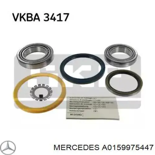 A0159975447 Mercedes anillo retén, cubo de rueda delantero exterior