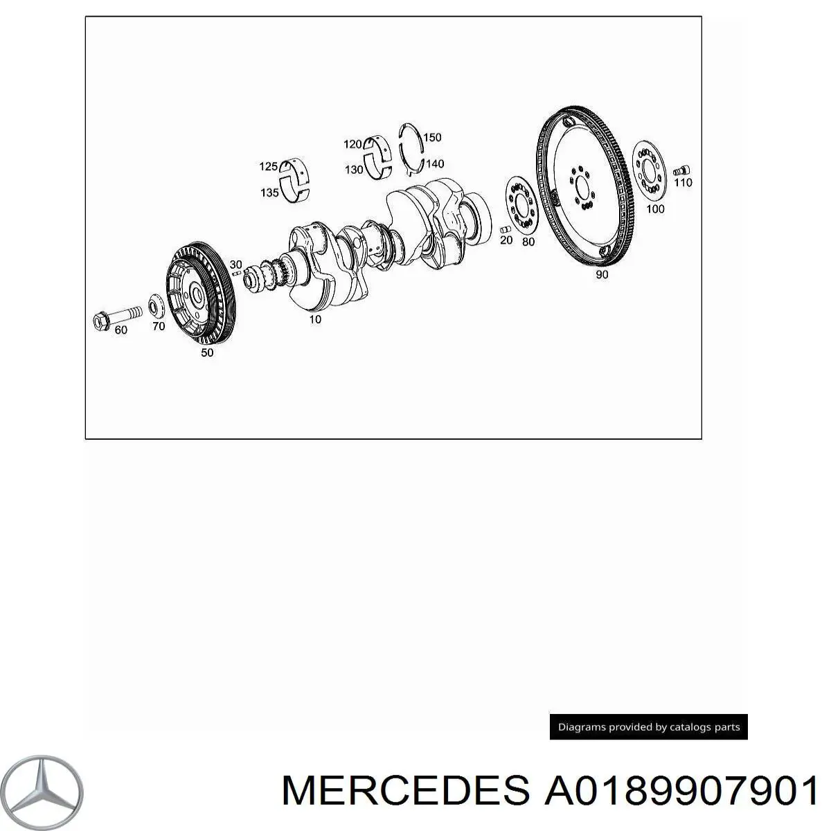  Perno de la polea del cigüeñal para Mercedes E A238