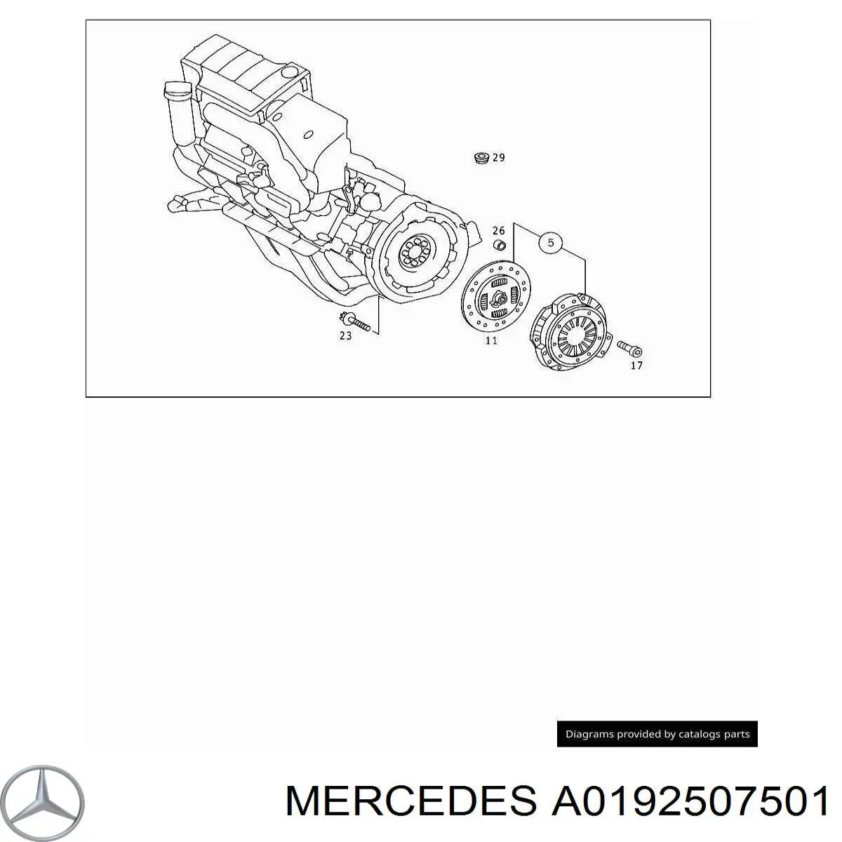 A0192507501 Mercedes kit de embrague (3 partes)