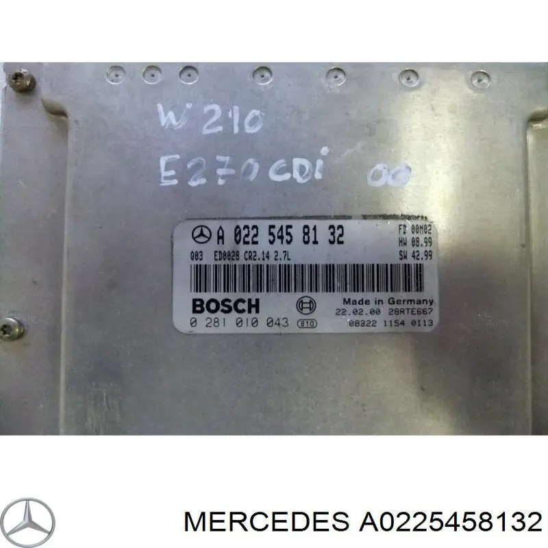 A0225458132 Mercedes centralina del motor / modulo de control del motor (ecu)