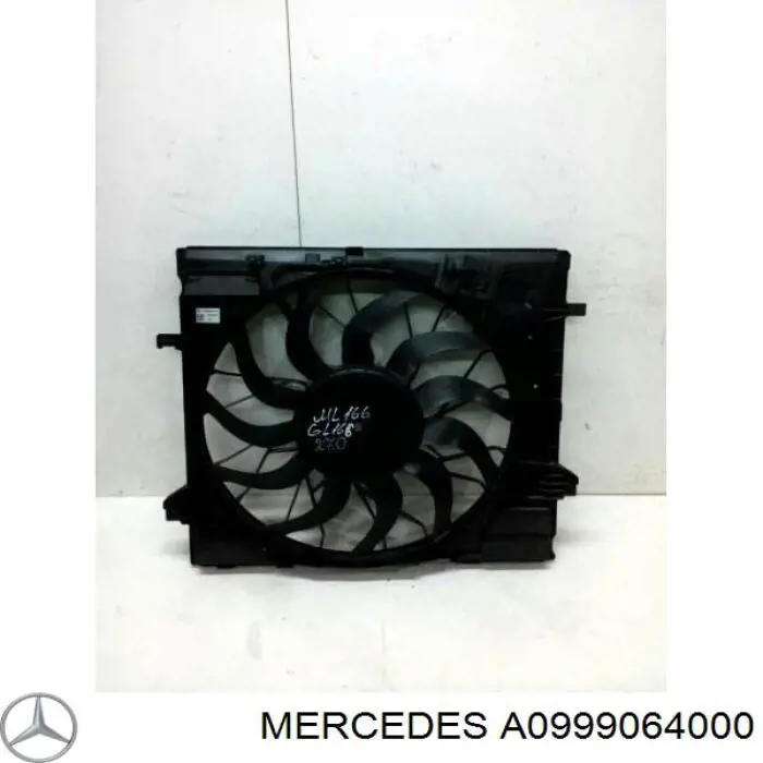  Difusor de radiador, ventilador de refrigeración, condensador del aire acondicionado, completo con motor y rodete para Mercedes GL X166