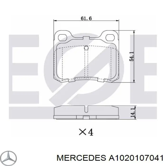 A1020107041 Mercedes juego de juntas de motor, completo, superior