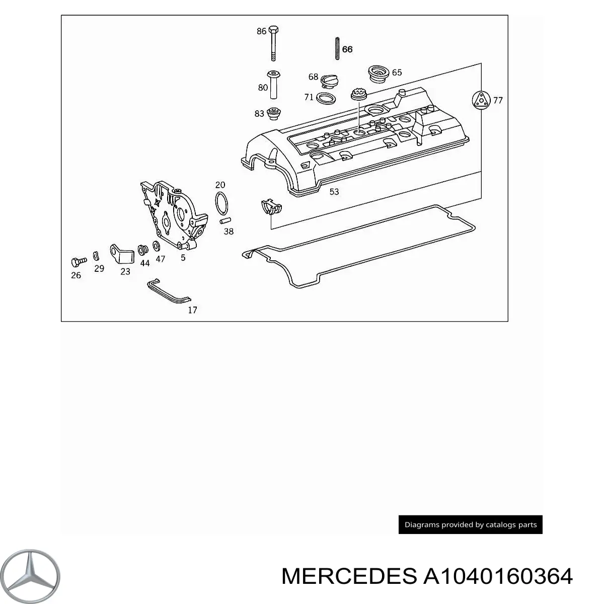  Casquillo de sujeción de la tapa de válvulas para Mercedes G W463