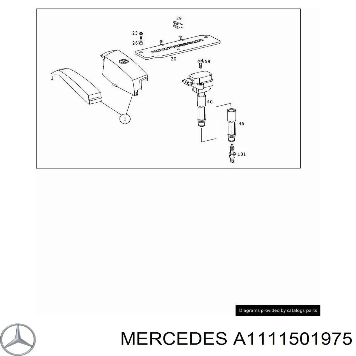 1111501975 Mercedes tapa de culata