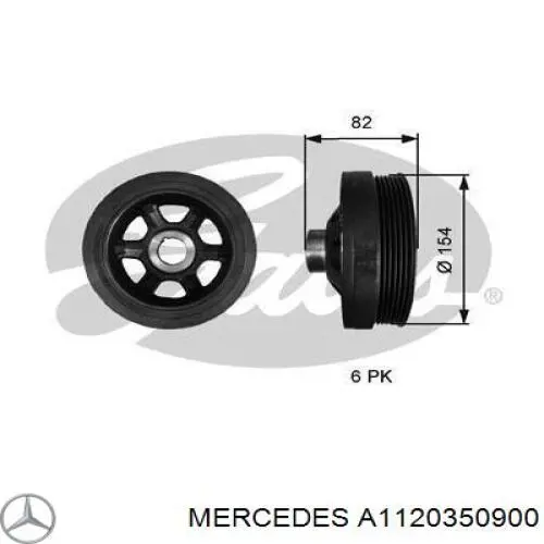 A1120350900 Mercedes polea, cigüeñal