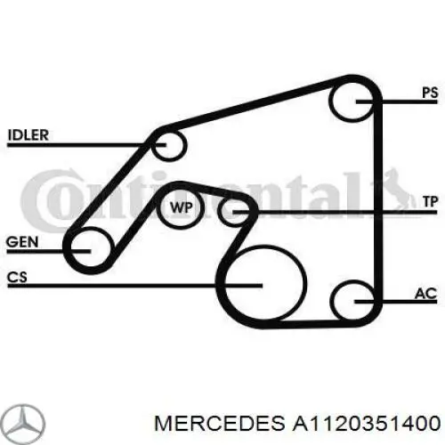 A1120351400 Mercedes polea, cigüeñal