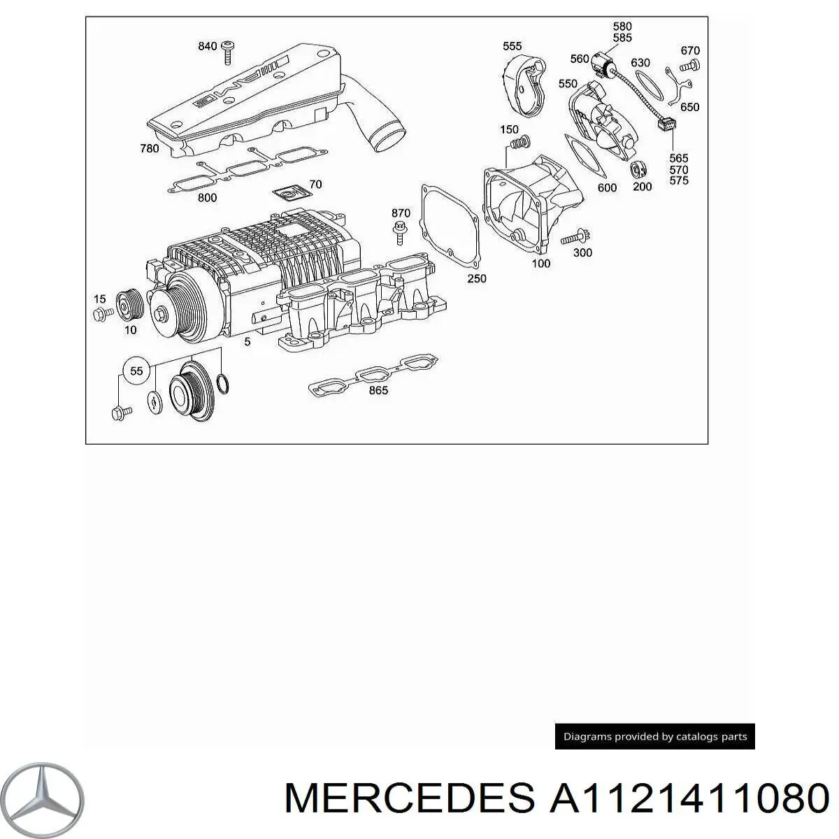 A1121411080 Mercedes junta, colector de admisión