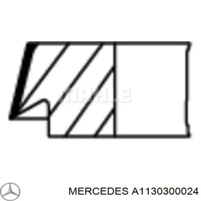 A1130300024 Mercedes juego de aros de pistón para 1 cilindro, std