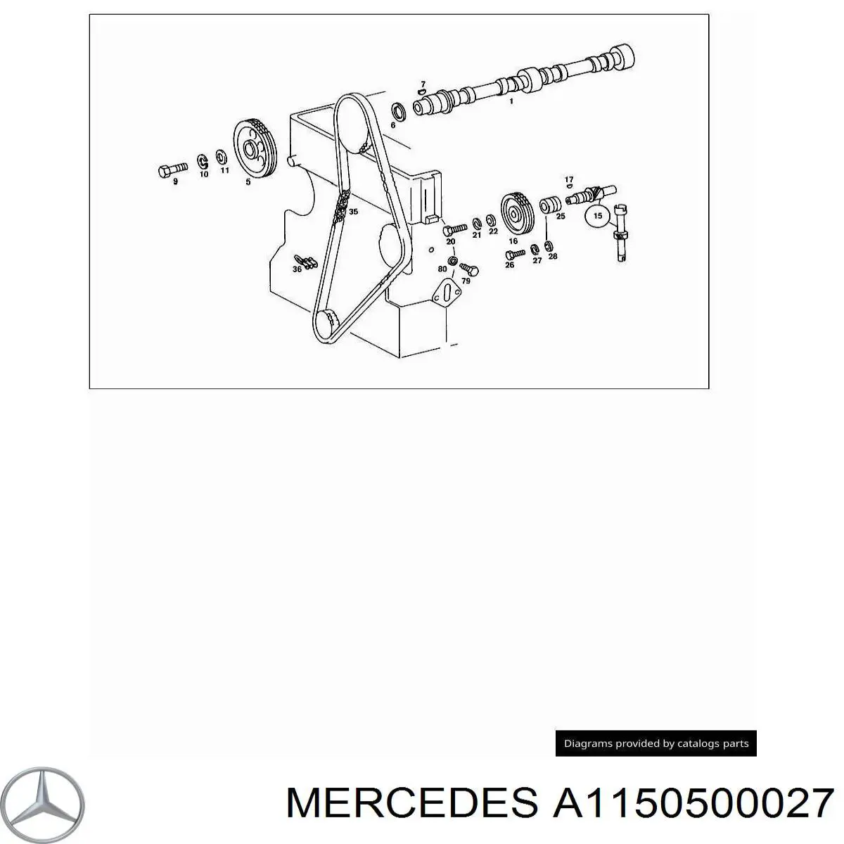 A1150500027 Mercedes válvula de escape