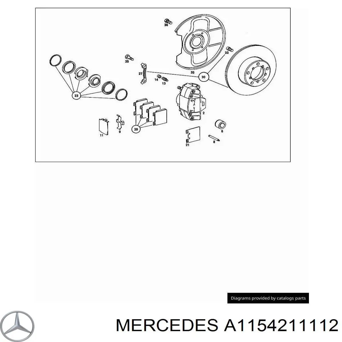 A1154211112 Mercedes freno de disco delantero