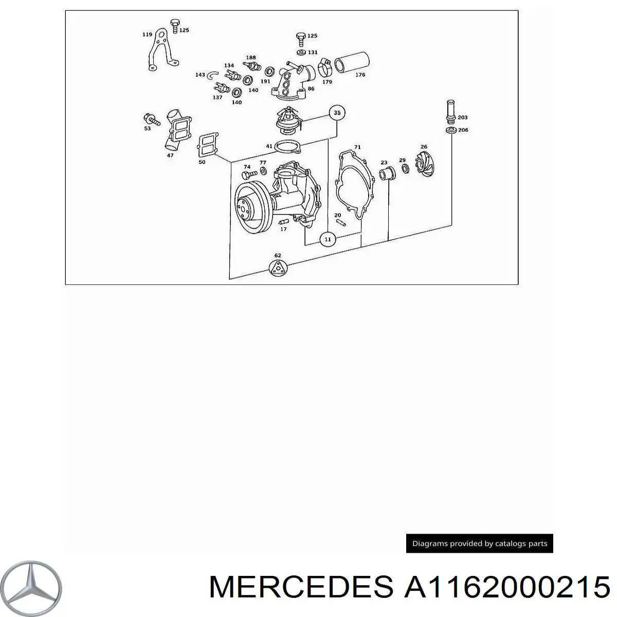 A1162000215 Mercedes termostato, refrigerante