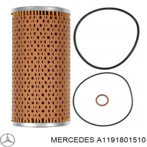 1191801410 Mercedes caja, filtro de aceite