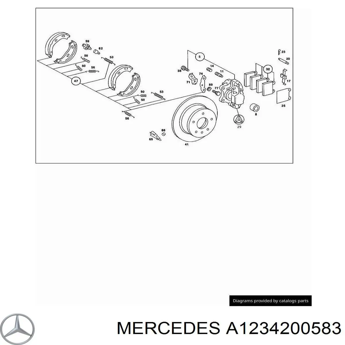  Pinza de freno trasera izquierda para Mercedes E C123