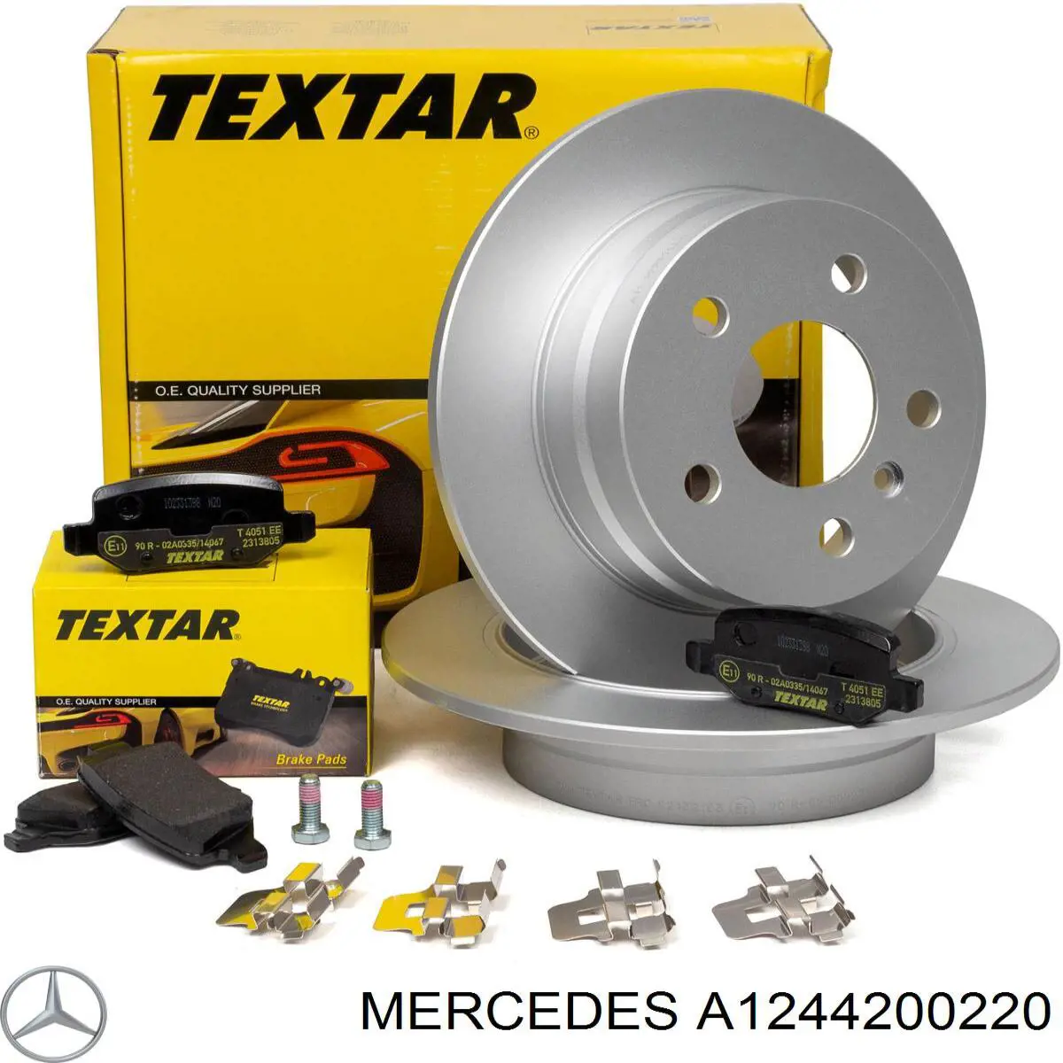 A1244200220 Mercedes juego de zapatas de frenos, freno de estacionamiento