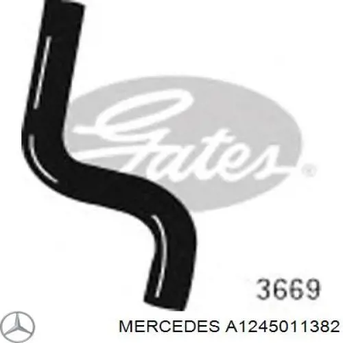 A1245011382 Mercedes tubería de radiador arriba