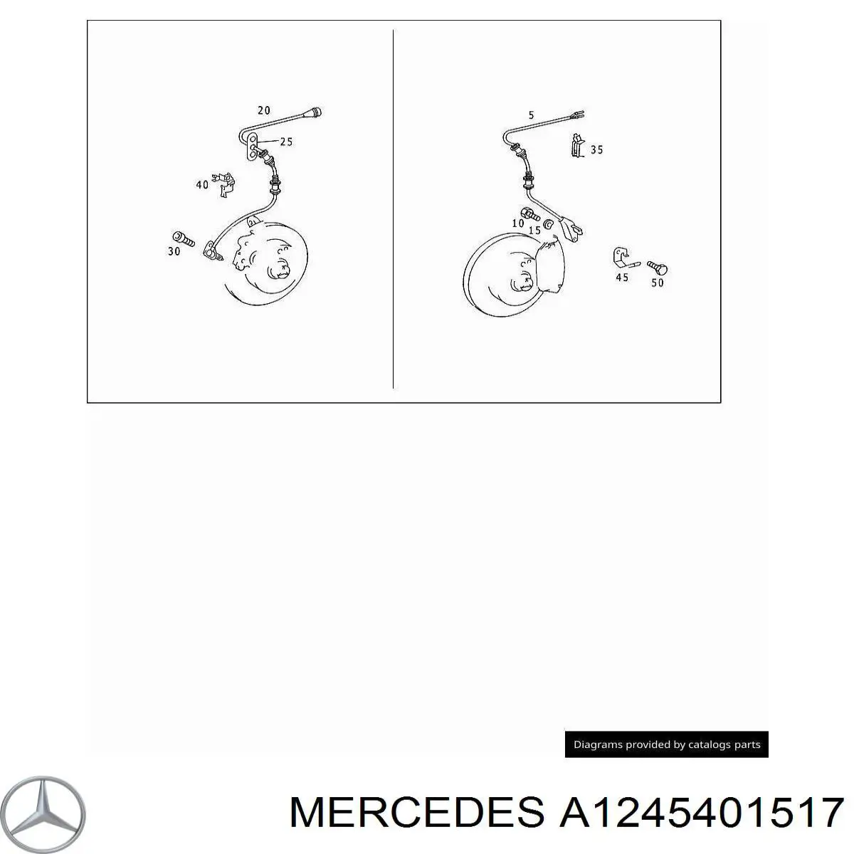 1245401517 Mercedes sensor abs delantero derecho