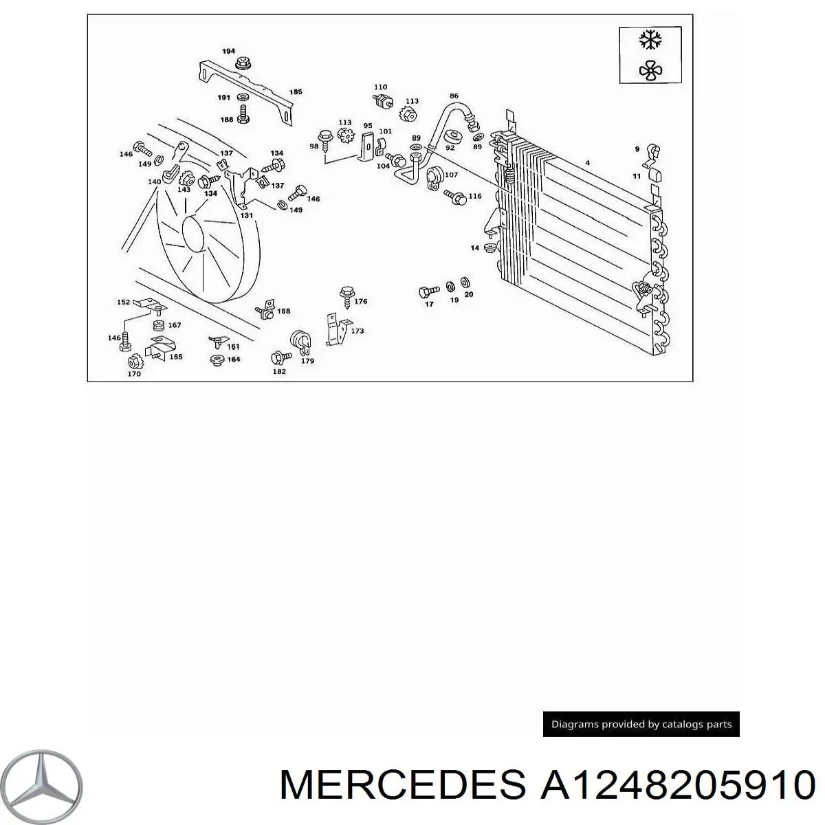 A1248205910 Mercedes presostato, aire acondicionado