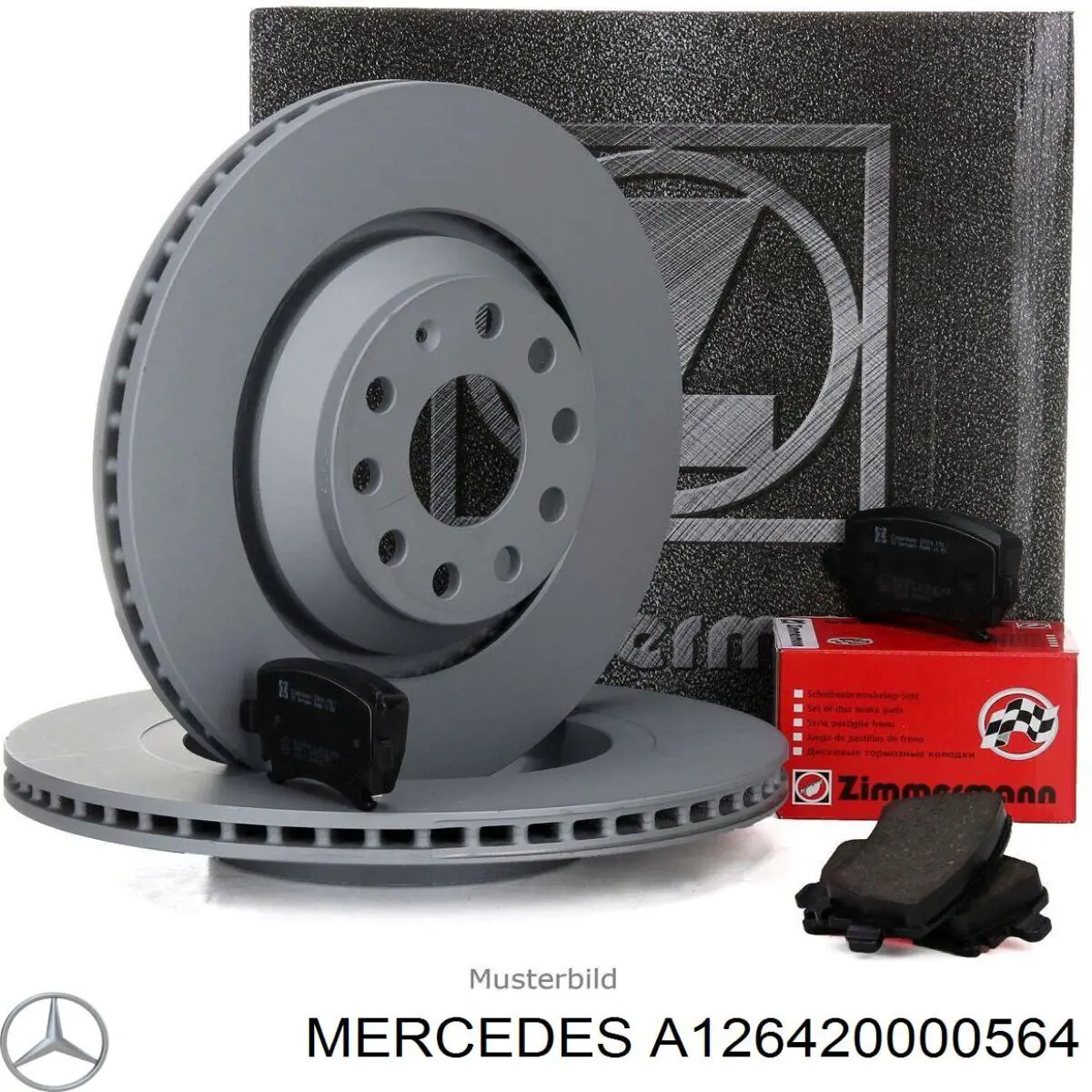 A126420000564 Mercedes freno de disco delantero