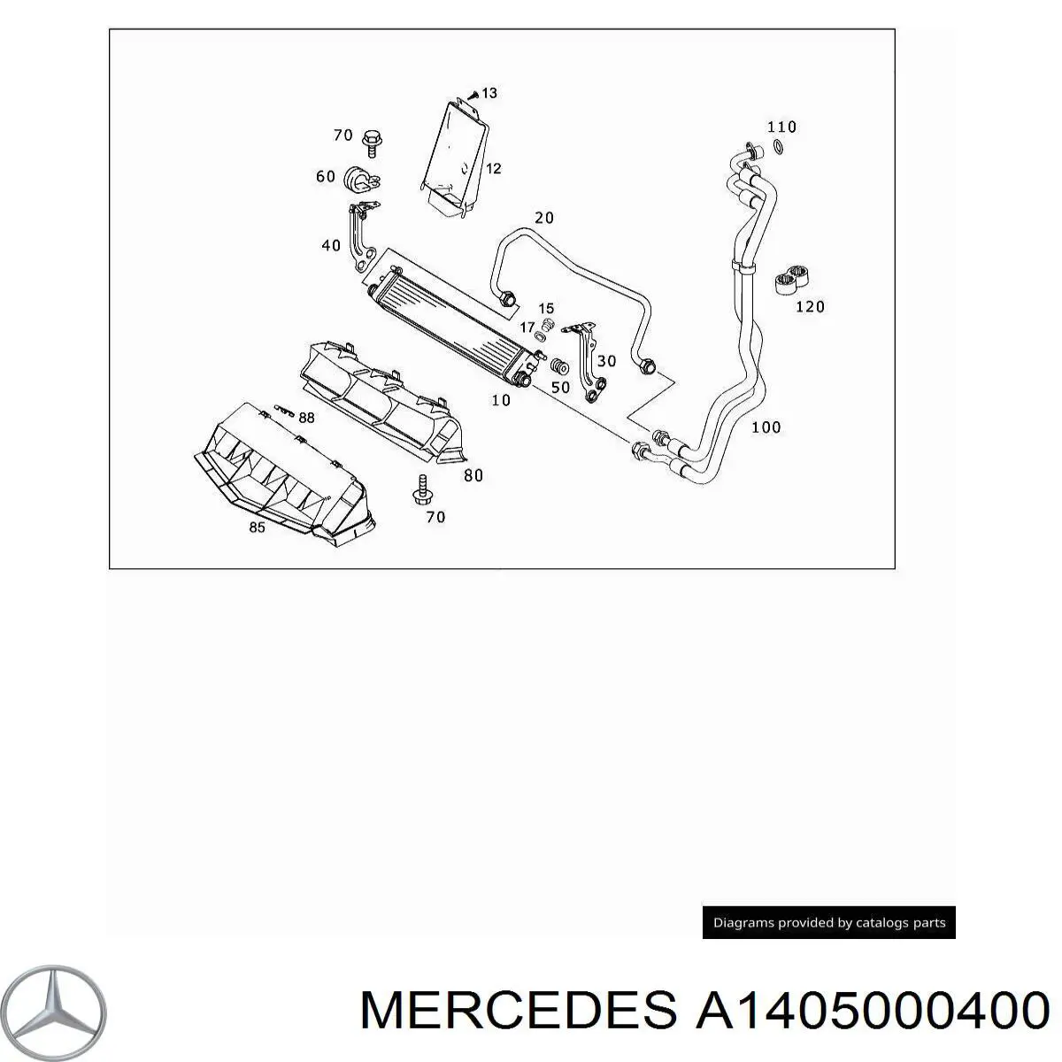 1405000400 Mercedes radiador de aceite