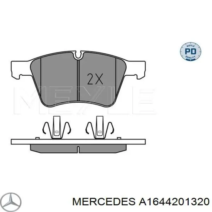 A1644201320 Mercedes pastillas de freno delanteras