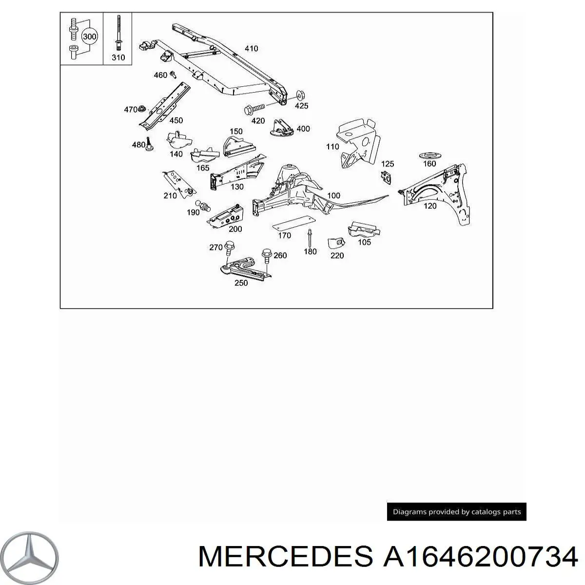  Arco de rueda, panel lateral, izquierdo para Mercedes GL X164